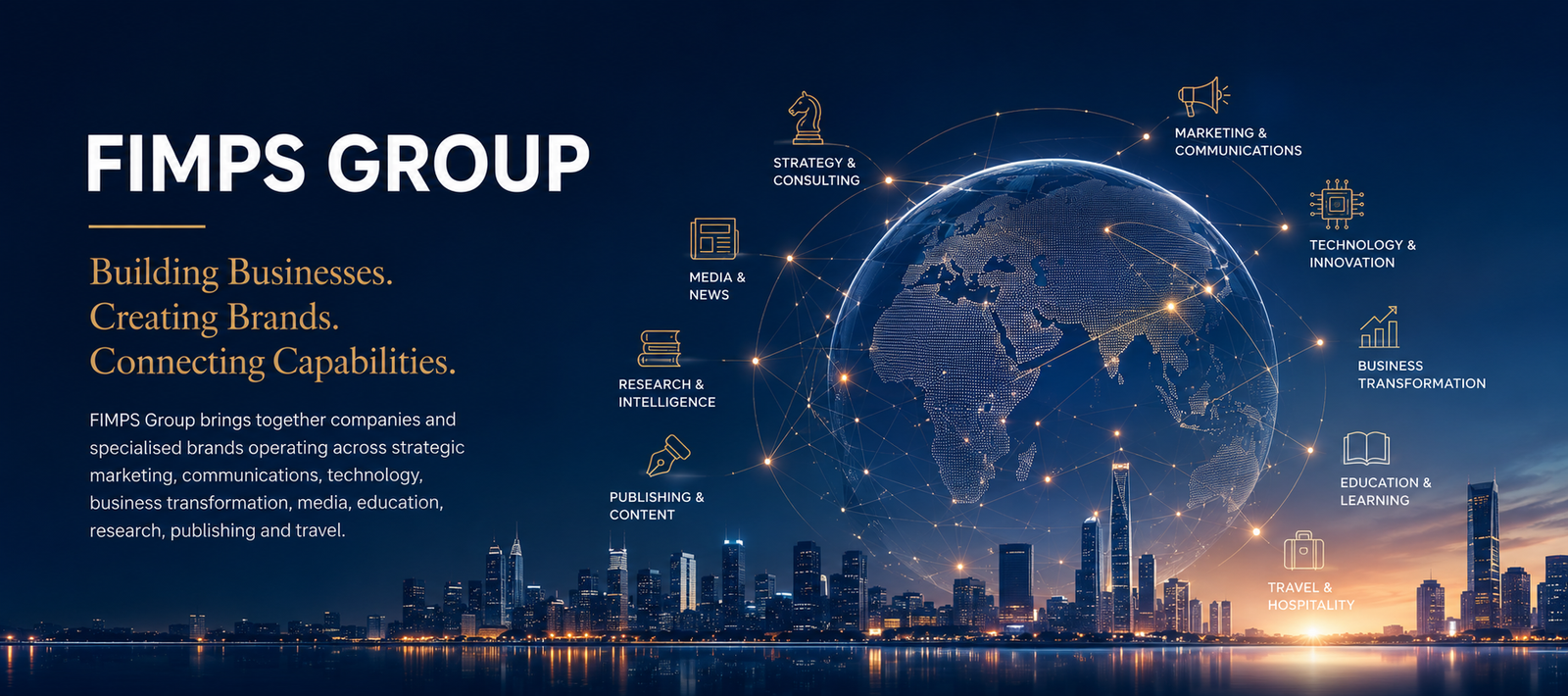 FIMPS Group corporate ecosystem connecting businesses, brands and capabilities