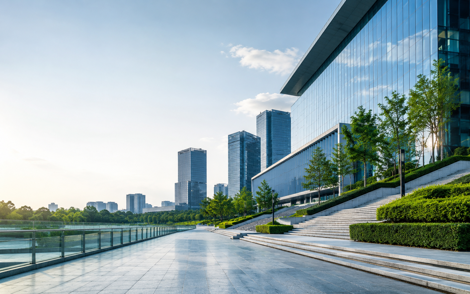 Future-focused corporate business environment representing FIMPS vision for organisational growth and transformation