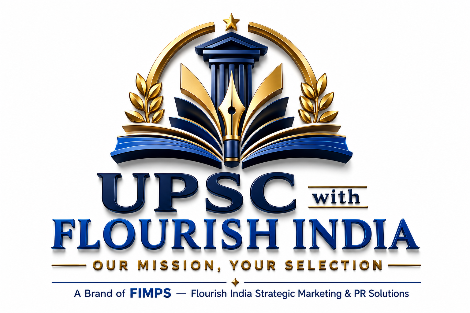 UPSC With Flourish India logo