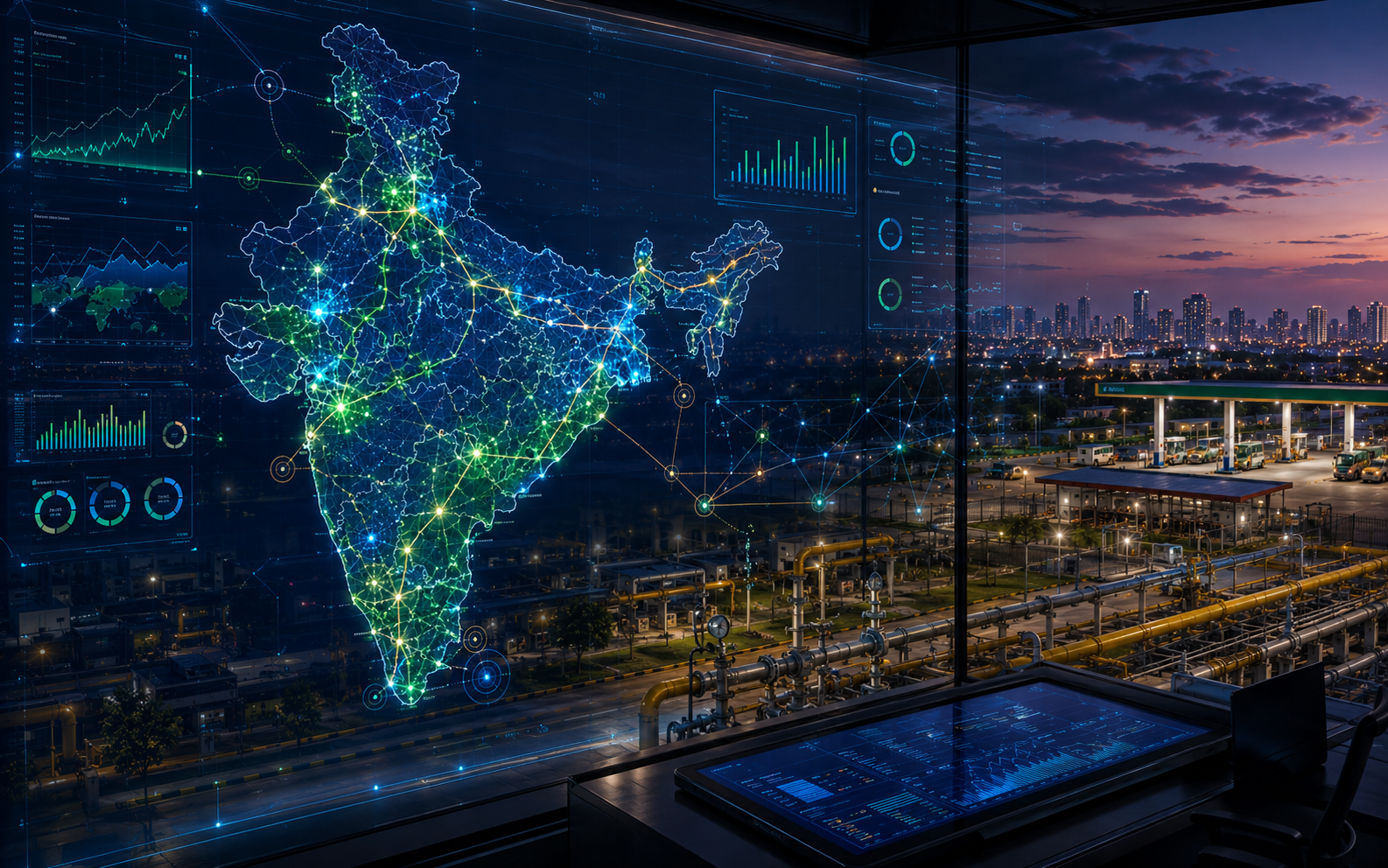 FIMPS CGD development intelligence with India GIS energy network, customer density and natural gas infrastructure