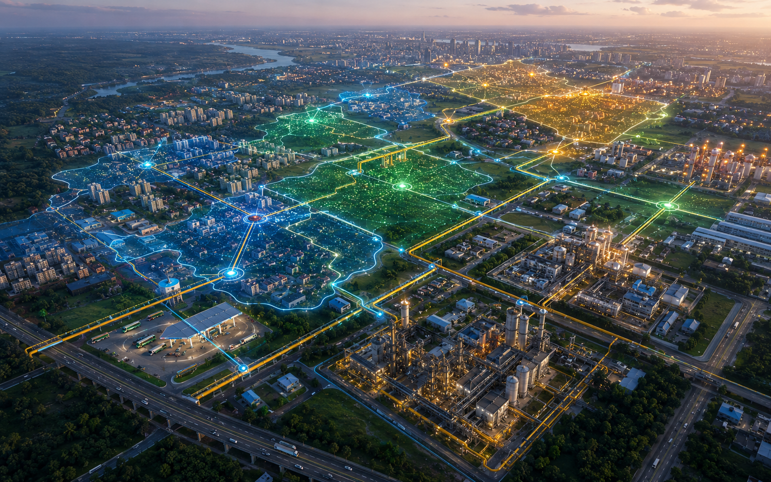 GA growth opportunity mapping using GIS, customer density, PNG, CNG and natural gas pipeline networks
