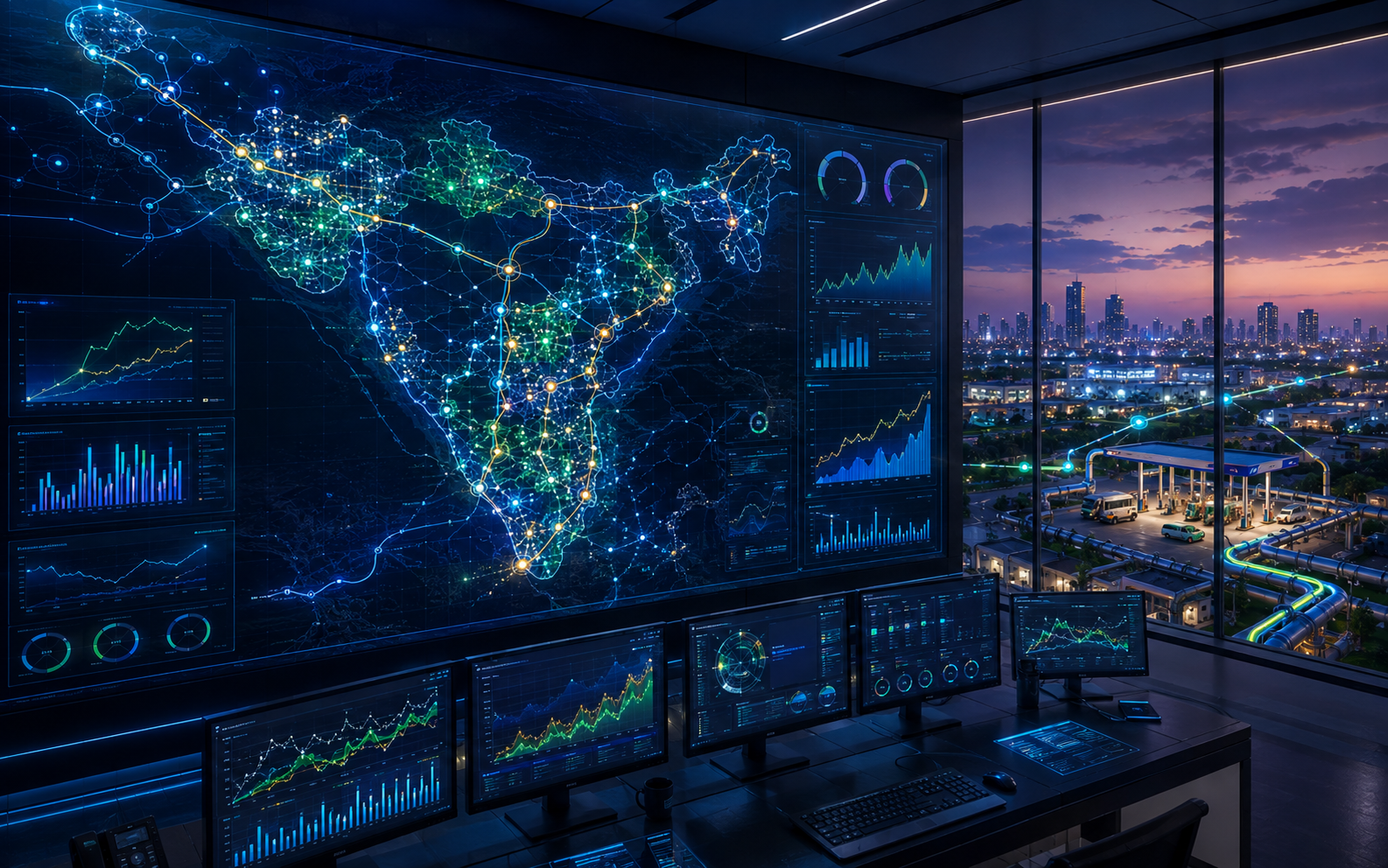 FIMPS CGD360 Gas Area growth performance dashboard with GIS and CGD network analytics