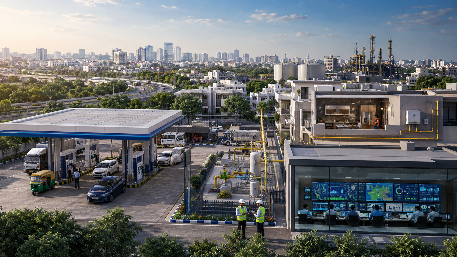 FIMPS CGD360 Solutions representing City Gas Distribution, PNG, CNG infrastructure and digital operations